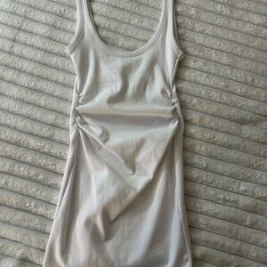 Elegant Backless White Dress
